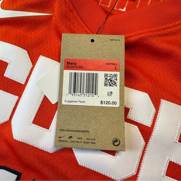 Nike Elite Syracuse Orange Carmelo Anthony Basketball Jersey BV2574 891 Mens L - Picture 4 of 8